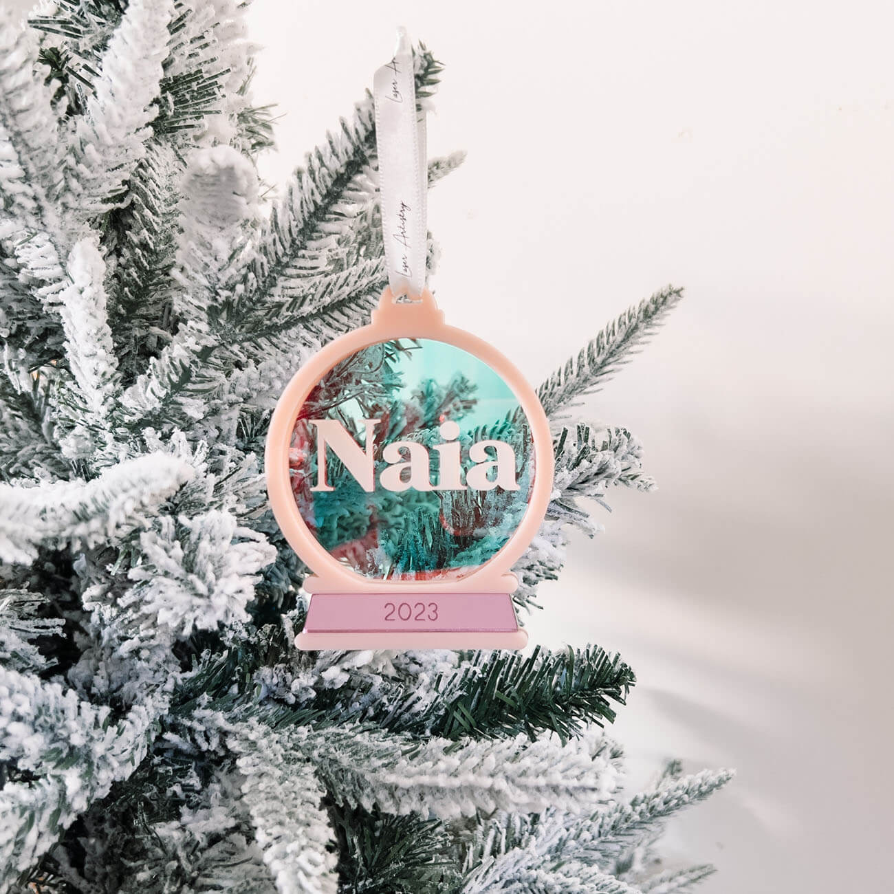 Name Snow Globe Bauble