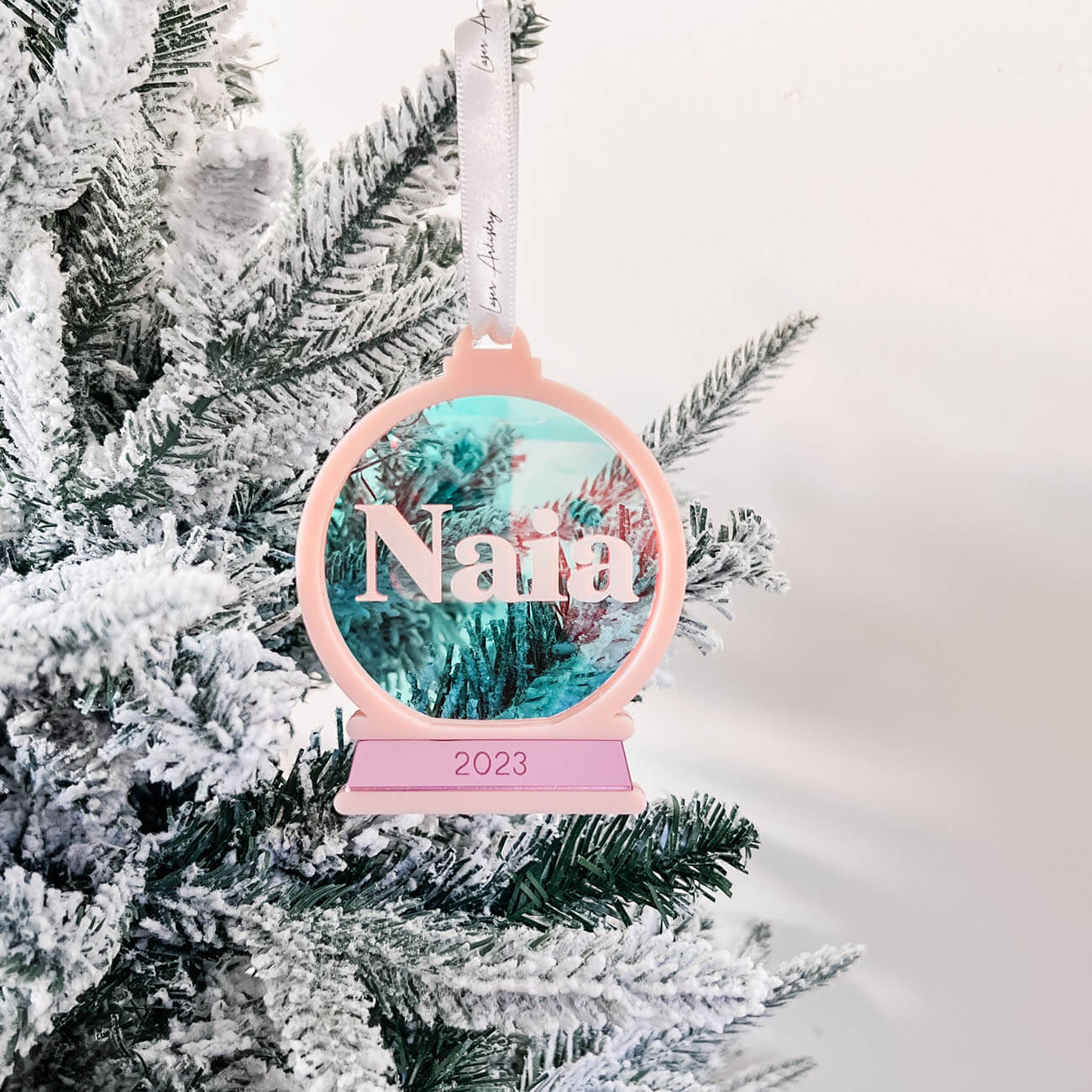 Name Snow Globe Bauble