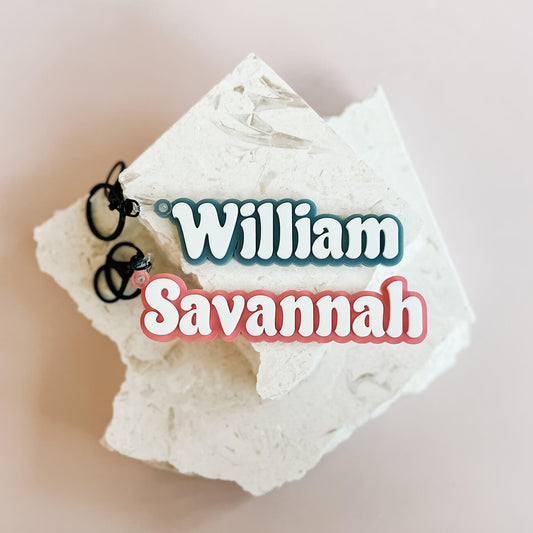 3D Acrylic Name Bag Tag / Keyring