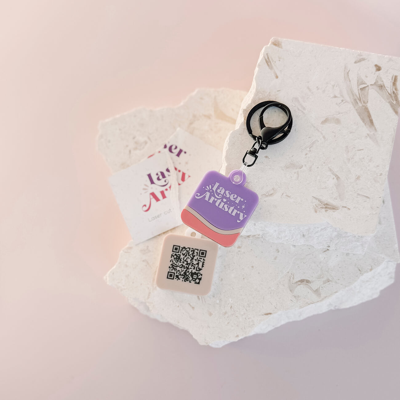 NFC / QR Code Social Media Keyrings