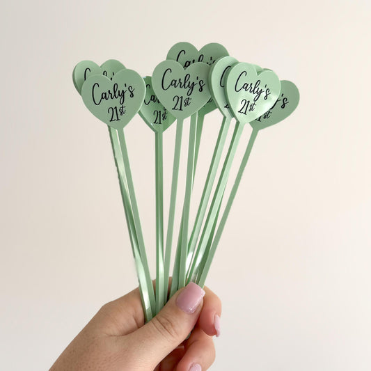 Personalised Drinks Stirrers / Name Stirrers