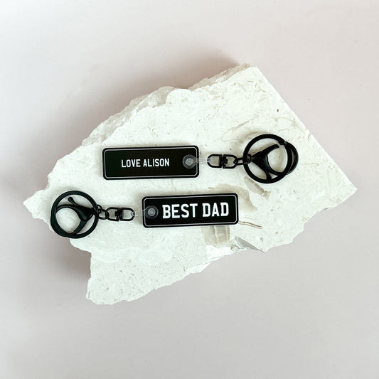 Personalised Number Plate Keychain / Key Ring