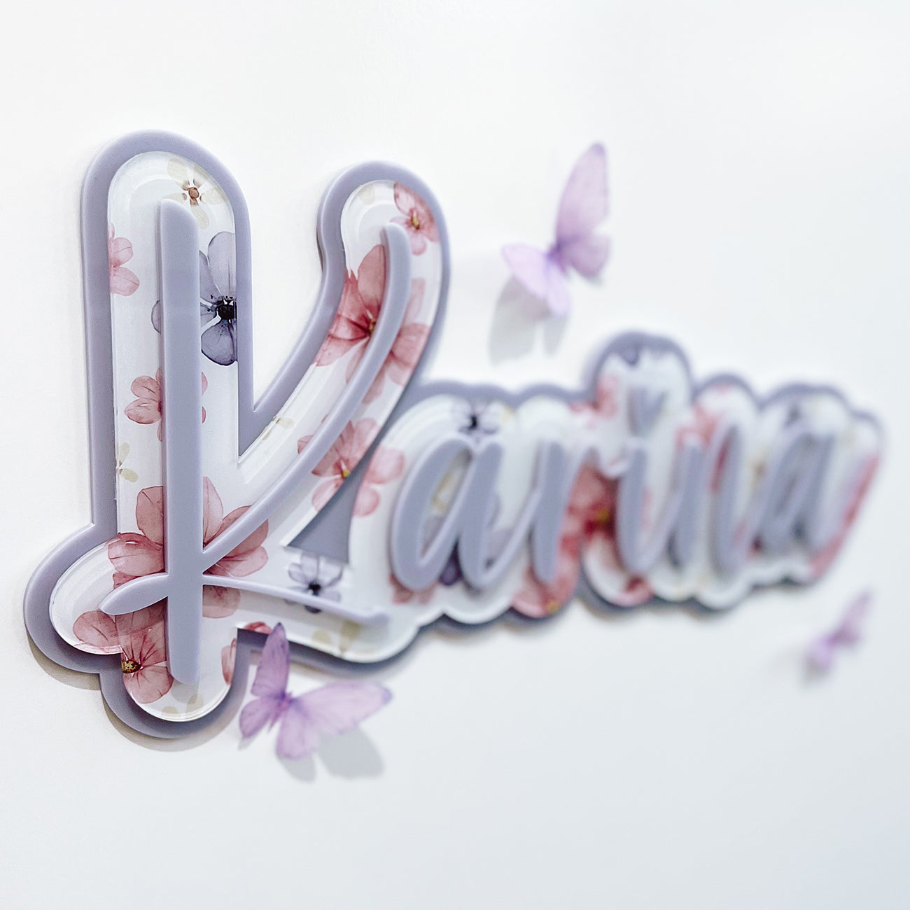 Printed Layered Acrylic Name Sign