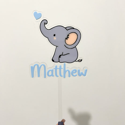 Baby Elephant Cake Topper